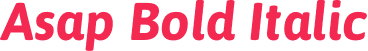 Asap Bold Italic